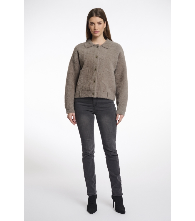 Rino en Pelle Boxy jacket 740 taupe