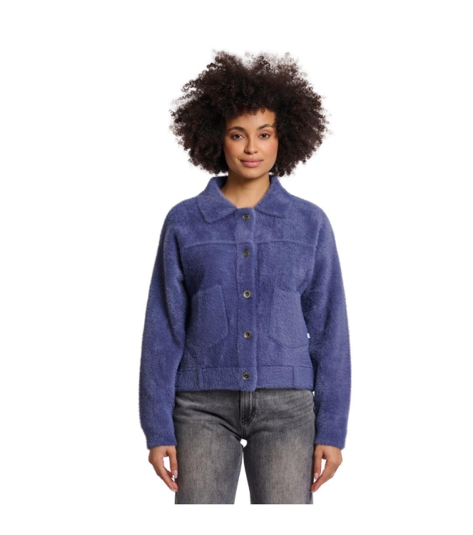 Rino en Pelle Boxy jacket 10922 blue shadow