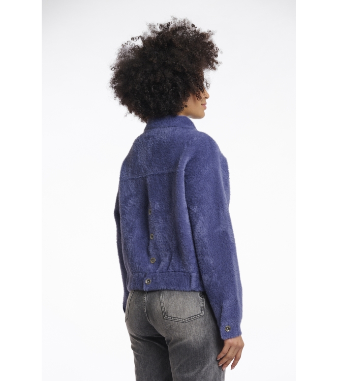 Rino en Pelle Boxy jacket 10922 blue shadow