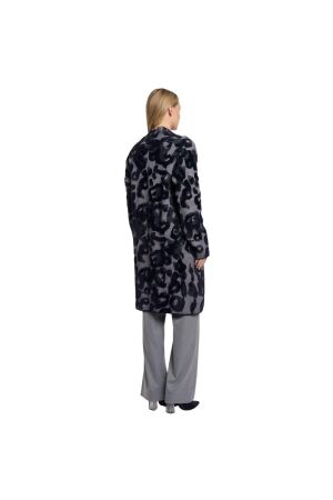 Rino en Pelle Long cardigan 10970 grey black leo