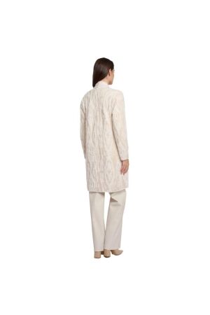 Rino en Pelle Long cardigan 10971 birch snow zebra