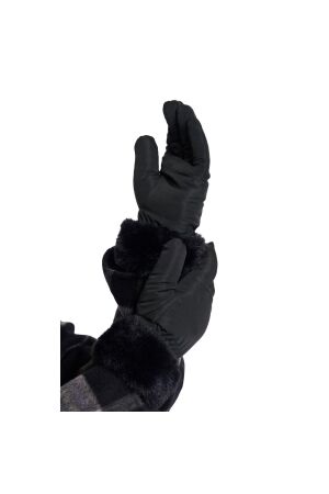 Rino en Pelle Padded gloves with faux fur 9900 black