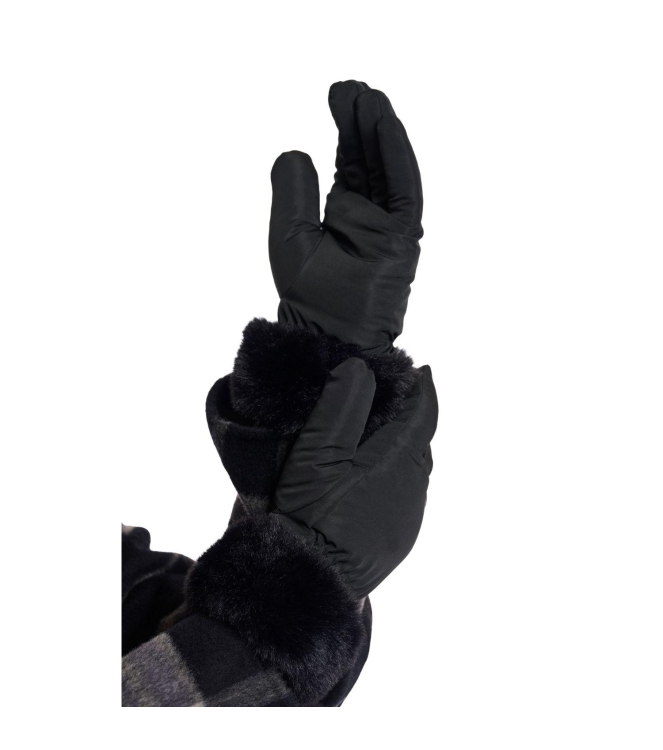 Rino en Pelle Padded gloves with faux fur 9900 black