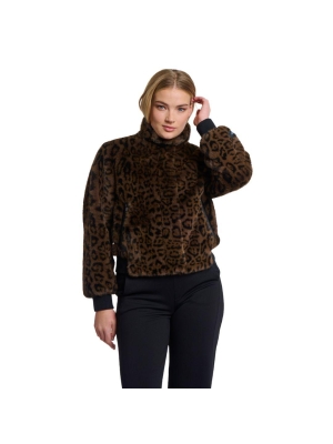 Rino en Pelle Short fake fur jacket 8980 leopard