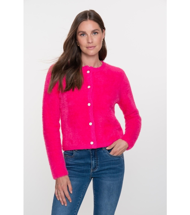 Geisha Cardigan hairy 420 Pink