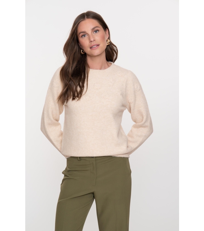 Geisha Pullover flowers 720 Sand