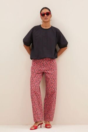 By-Bar Amsterdam Lew red cheetah pants 1303 Red cheetah pants