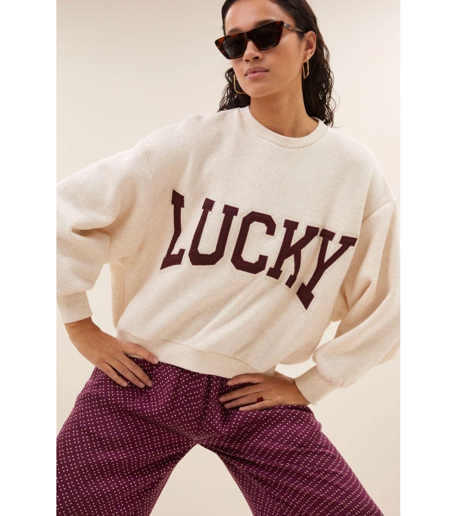 By-Bar Amsterdam Bibi patchwork sweater 826 Oyster melee