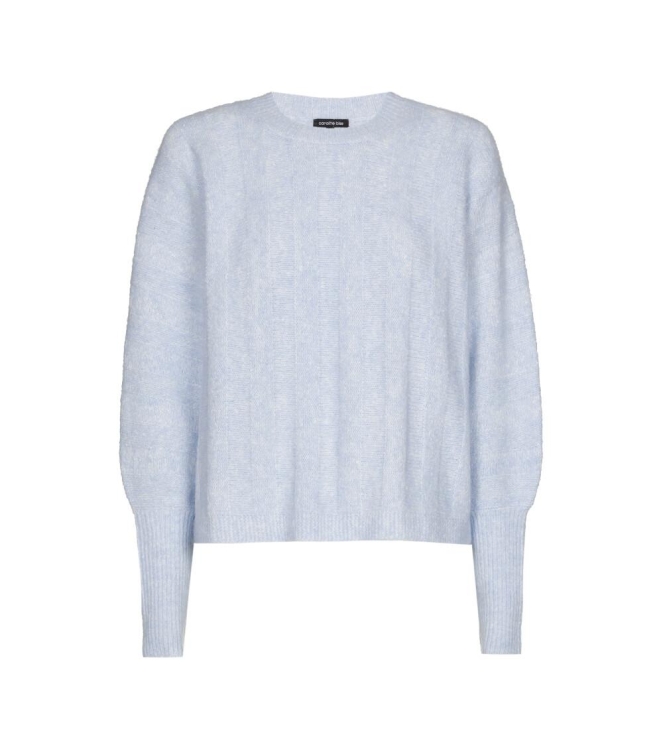 Caroline Biss Pull geribt vleermuismouw 27 Soft blue