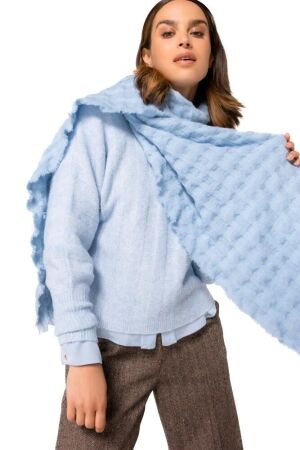 Caroline Biss Pull geribt vleermuismouw 27 Soft blue