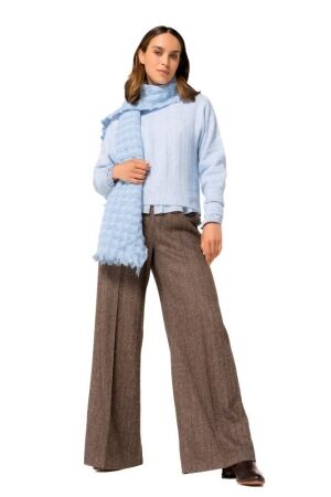 Caroline Biss Pull geribt vleermuismouw 27 Soft blue