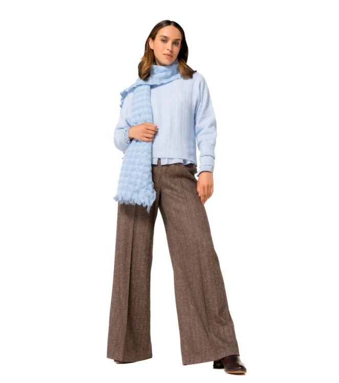 Caroline Biss Pull geribt vleermuismouw 27 Soft blue