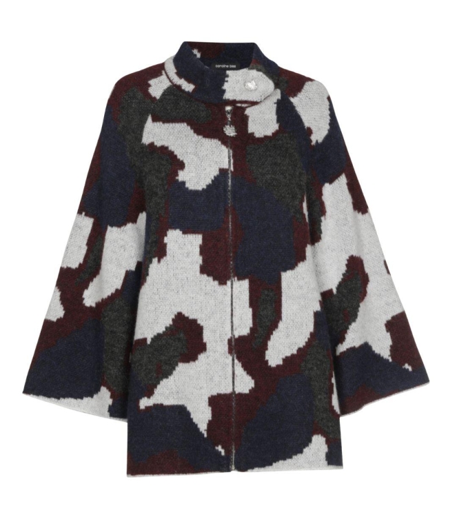 Caroline Biss Cardigan jaquard rits 29 Multicolour
