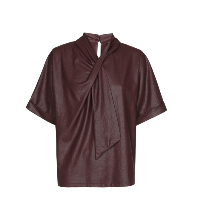 Caroline Biss Top vegan leather 55 Wine