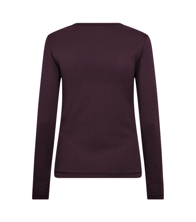 Co Couture GrannyCC embroidery ls tee 67 Plum