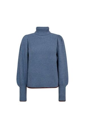 Co Couture RowCC puff rib roll neck 17 Blue
