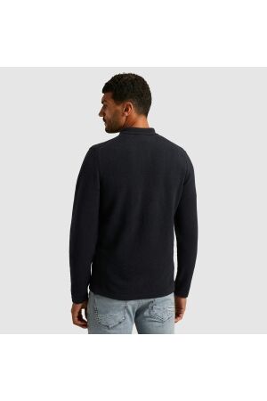 Cast Iron Long sleeve polo shirt regular woo 5287 Drak Sapphire