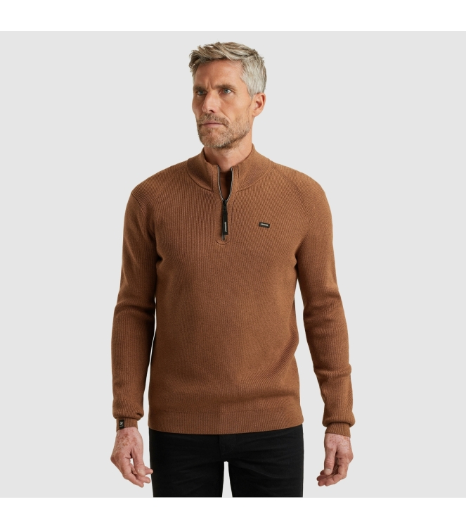 Vanguard Half zip collar gentleman's deal c 8122 Pecan brown