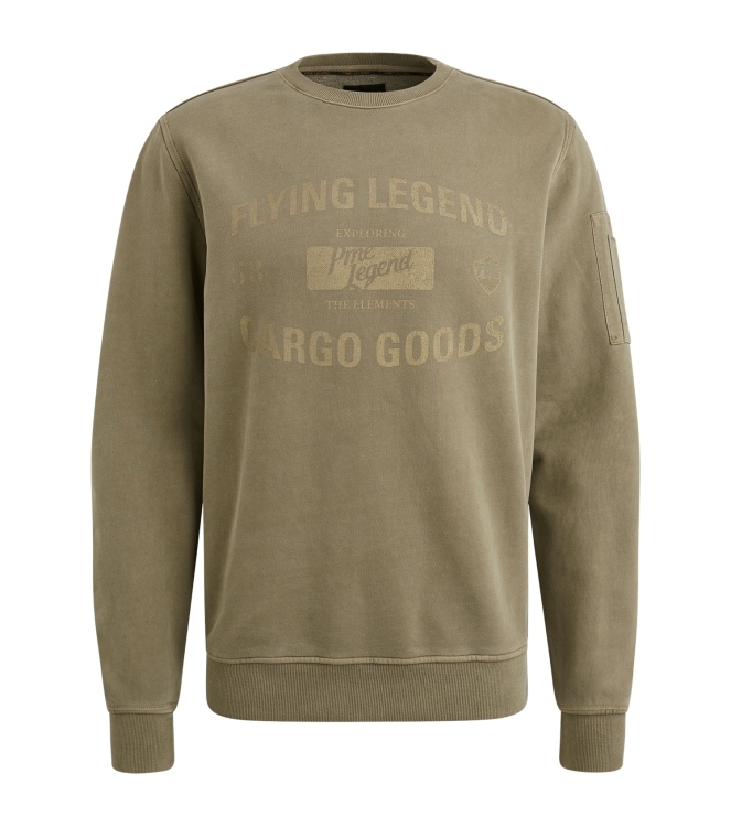 PME Legend Crewneck peach fleece gd 6389 Dusky green