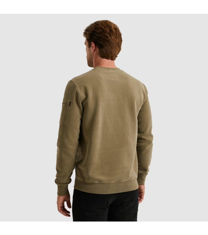 PME Legend Crewneck peach fleece gd 6389 Dusky green