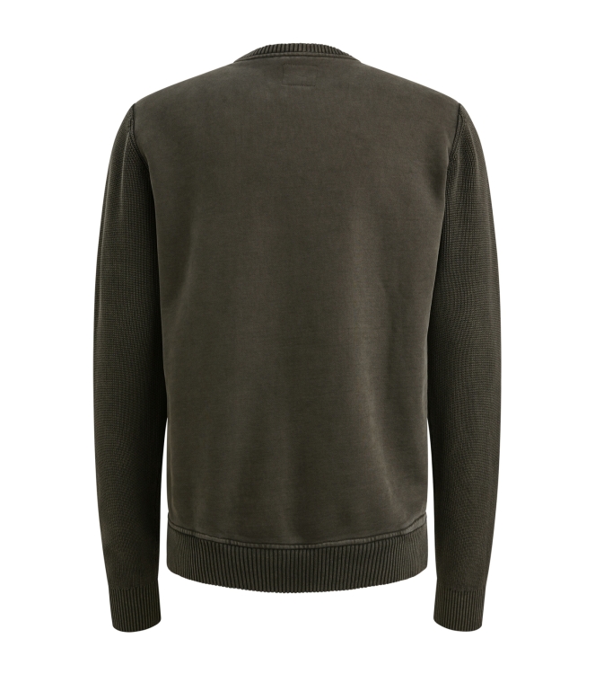 PME Legend Crewneck sweat knit combination 9703 Dark grey