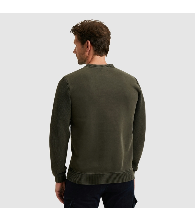 PME Legend Crewneck sweat knit combination 9703 Dark grey