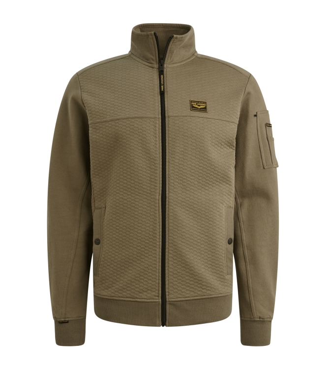PME Legend Zip jacket jacquard interlock swea 6389 Dusky green