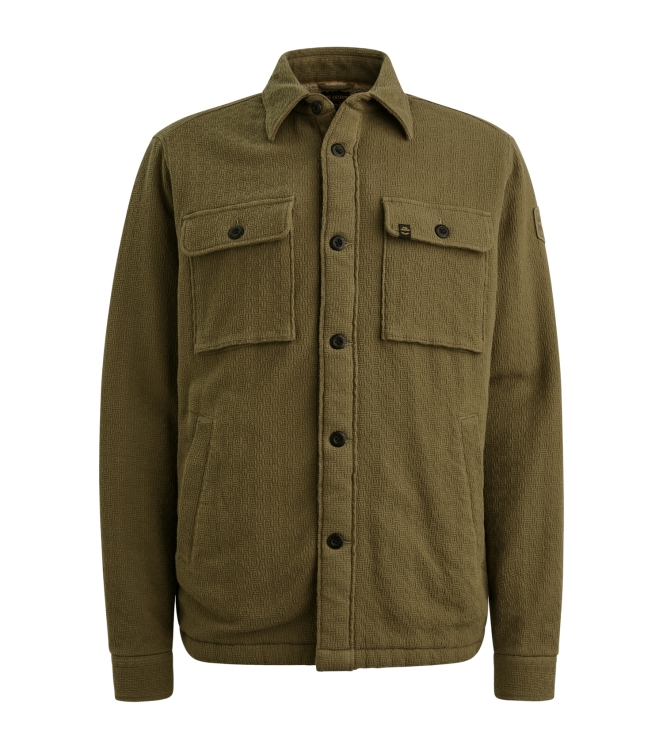 PME Legend LONG SLEEVE SHIRT Bold Waffle with 6389 Dusky green