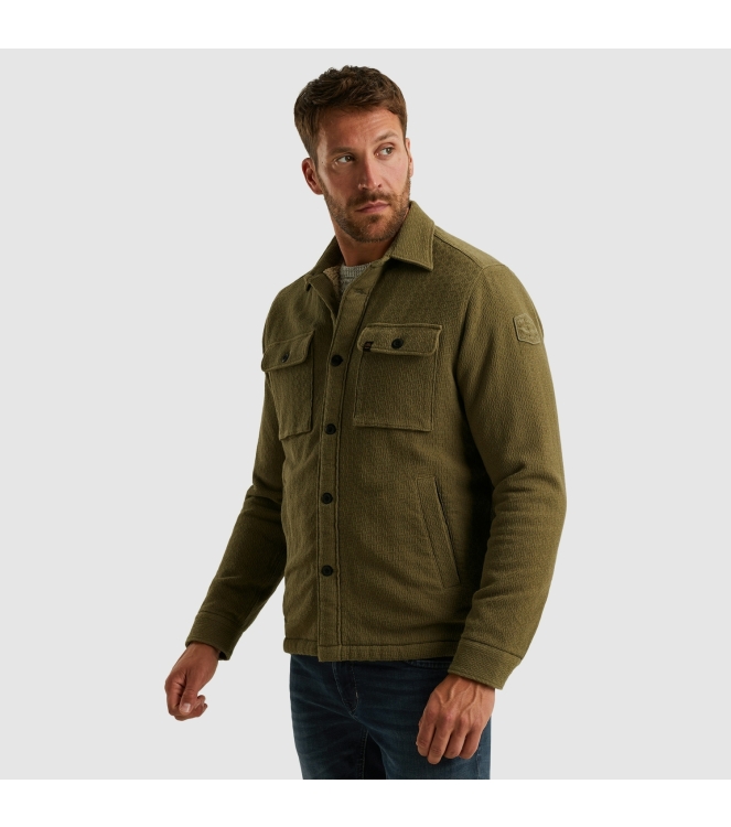 PME Legend LONG SLEEVE SHIRT Bold Waffle with 6389 Dusky green