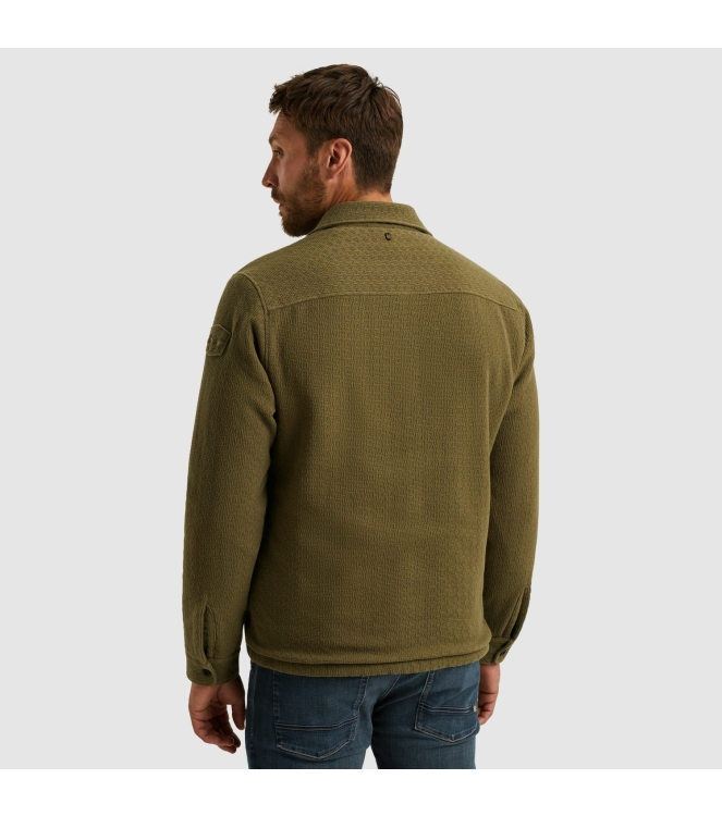 PME Legend LONG SLEEVE SHIRT Bold Waffle with 6389 Dusky green