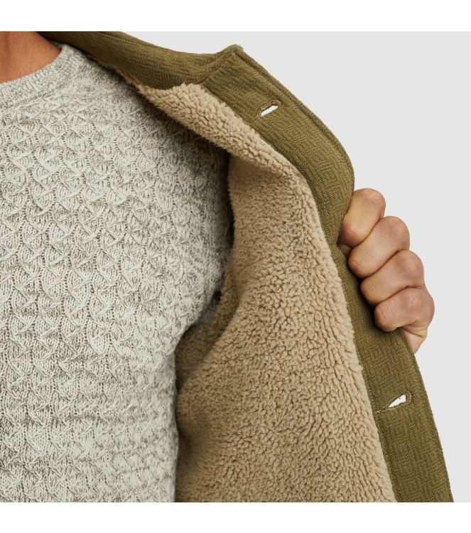 PME Legend LONG SLEEVE SHIRT Bold Waffle with 6389 Dusky green