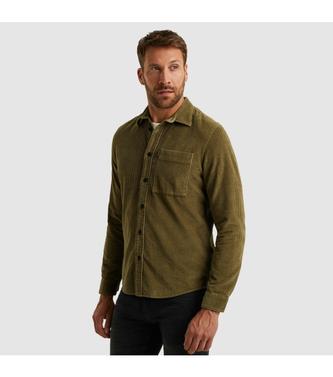 PME Legend LONG SLEEVE SHIRT Dobby Cord 6389 Dusky green