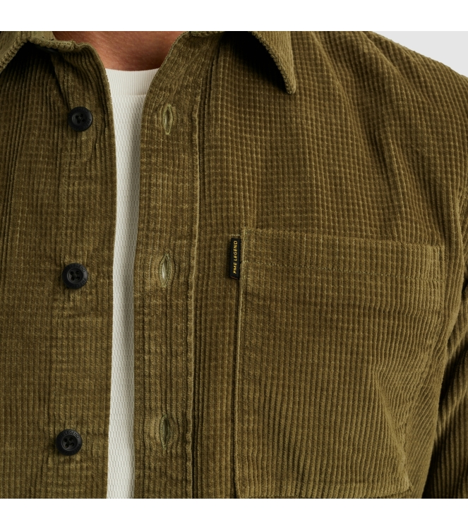 PME Legend LONG SLEEVE SHIRT Dobby Cord 6389 Dusky green