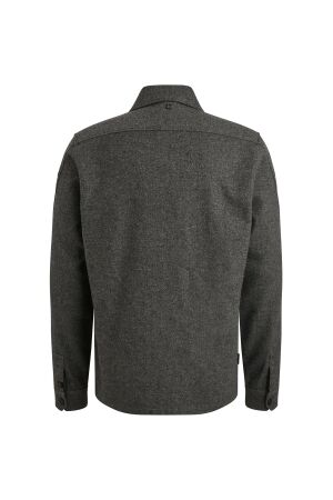 PME Legend LONG SLEEVE SHIRT Woolblend Herrin Dark Grey Melee