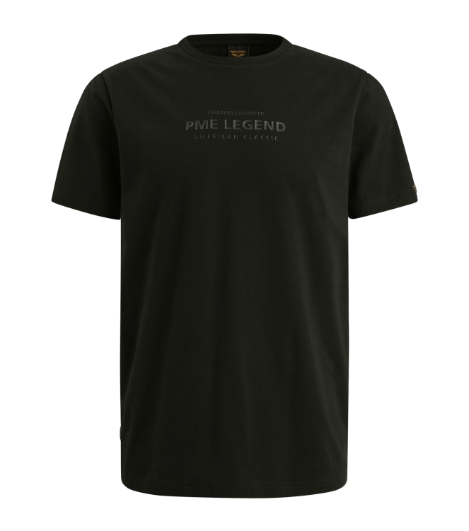 PME Legend Short sleeve r-neck cotton elastan 999 Black