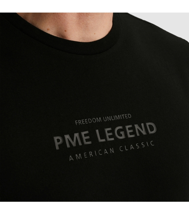 PME Legend Short sleeve r-neck cotton elastan 999 Black