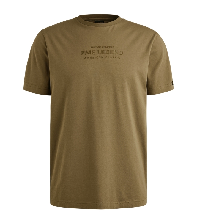 PME Legend Short sleeve r-neck cotton elastan 6389 Dusky green