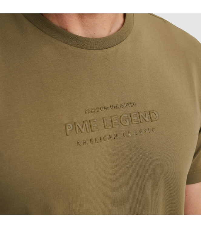 PME Legend Short sleeve r-neck cotton elastan 6389 Dusky green