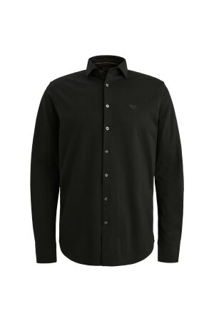 PME Legend LONG SLEEVE SHIRT Satin Jersey 999 Black