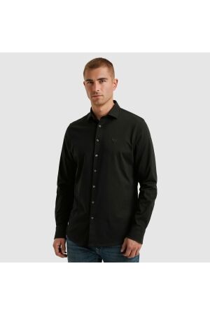 PME Legend LONG SLEEVE SHIRT Satin Jersey 999 Black