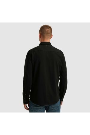 PME Legend LONG SLEEVE SHIRT Satin Jersey 999 Black