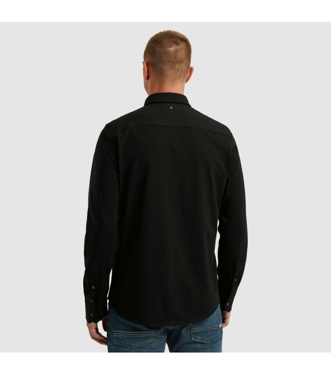 PME Legend LONG SLEEVE SHIRT Satin Jersey 999 Black