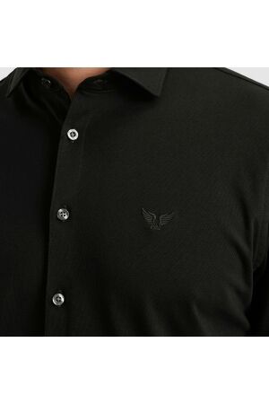 PME Legend LONG SLEEVE SHIRT Satin Jersey 999 Black