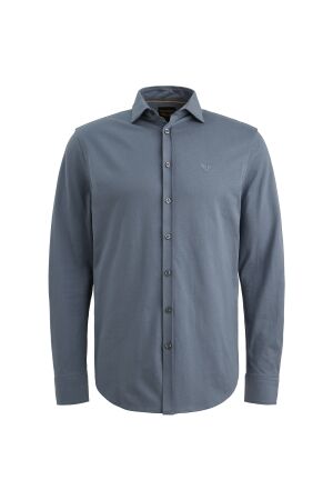 PME Legend LONG SLEEVE SHIRT Satin Jersey 5301 Vintage Indigo