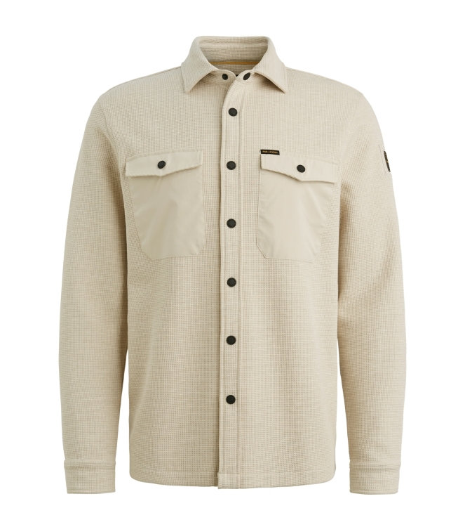 PME Legend LONG SLEEVE SHIRT Waffle Jersey 7013 Bone white