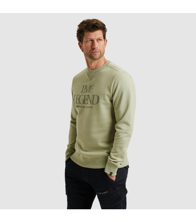 PME Legend Crewneck 3t cross fleece 6163 Dessert sage