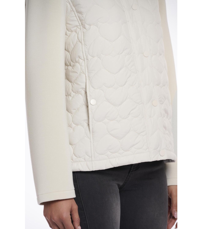 Rino en Pelle Heart quilted jacket with scuba 9030 birch