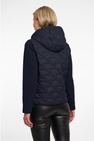 Rino en Pelle Light quilted jacket with scuba sleeves 7730 navy