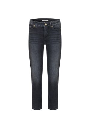 Cambio Piper cropped shadow effect 5324 Dark cozy well worn black denim