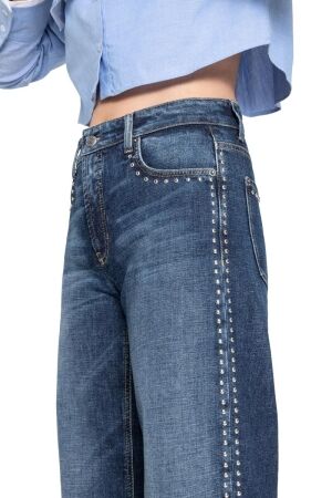 Cambio Aimee  5019 Dark cross authentic blue denim